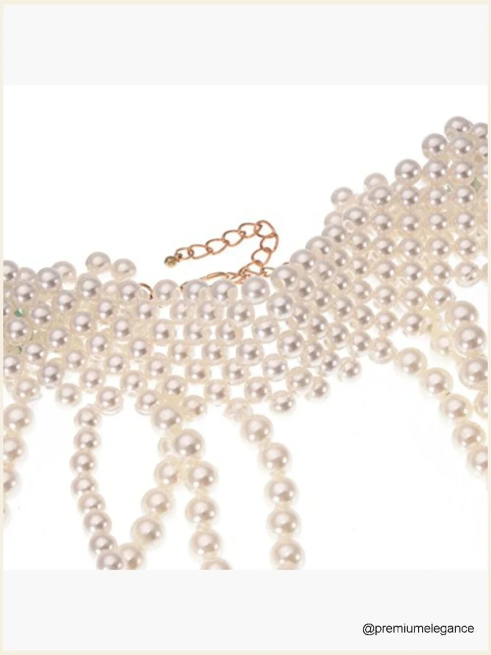 Simulated Pearl Collar Bib Necklace for Women Fashion Costume Jewelry
